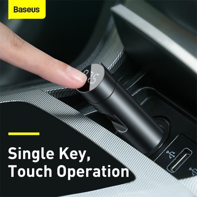 FM - Трансмиттер BASEUS Energy Column Car Wireless MP3, 2*USB, 3A, 18W, темно-серый, с дисплеем FM - Трансмиттер BASEUS Energy Column Car Wireless MP3, 2*USB, 3A, 18W, темно-серый, с дисплеем