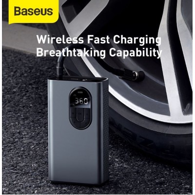 Автомобильный компрессор BASEUS Energy Source Inflator Pump, портативный 54Вт, 2.4A, 2400 мАч, тусклый, фонарик, дисплей Автомобильный компрессор BASEUS Energy Source Inflator Pump, портативный 54Вт, 2.4A, 2400 мАч, тусклый, фонарик, дисплей