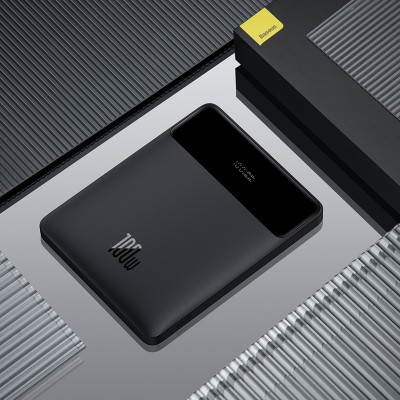 Портативный аккумулятор BASEUS Blade Power Digital Display Fast Charging 100W, 5A, 20000 мА⋅ч, черный, с дисплеем Портативный аккумулятор BASEUS Blade Power Digital Display Fast Charging 100W, 5A, 20000 мА⋅ч, черный, с дисплеем