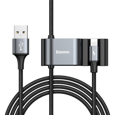 Кабель USB BASEUS Special Data Cable for Backseat (USB to iP+Dual USB), 3A, черный Кабель USB BASEUS Special Data Cable for Backseat (USB to iP+Dual USB), 3A, черный