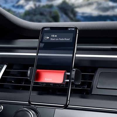 Автомобильный держатель BASEUS Steel Cannon Air Outlet, красный, на воздуховод Автомобильный держатель BASEUS Steel Cannon Air Outlet, красный, на воздуховод