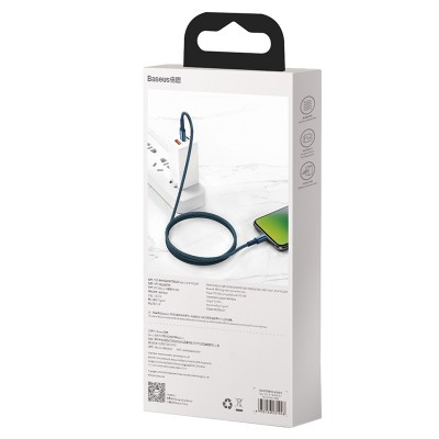 Кабель USB-C BASEUS High Density Braided, Type-C - Lightning, 20W, 1 м, синий Кабель USB-C BASEUS High Density Braided, Type-C - Lightning, 20W, 1 м, синий