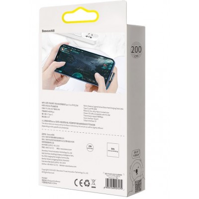 Кабель USB-C BASEUS Legend Series Elbow, Type-C - Lightning, 20W, 2 м, синий Кабель USB-C BASEUS Legend Series Elbow, Type-C - Lightning, 20W, 2 м, синий