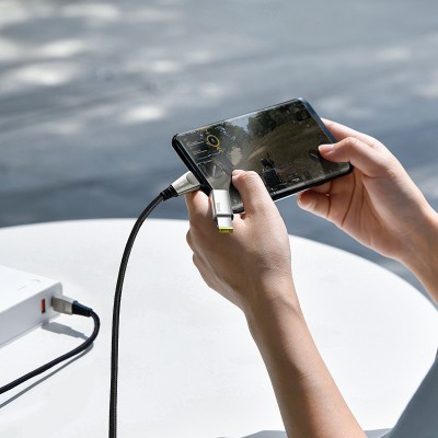 Кабель USB-C BASEUS Flash Series One-for-two, Type-C - Type-C+ DC square head, 5A, 2 м, черный Кабель USB-C BASEUS Flash Series One-for-two, Type-C - Type-C+ DC square head, 5A, 2 м, черный