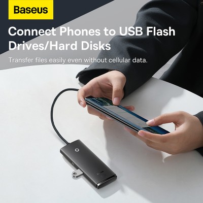 Переходник/Адаптер BASEUS Lite Series 4-Port, Разветвитель, USB - 4xUSB3.0, черный, кабель 0,25см Переходник/Адаптер BASEUS Lite Series 4-Port, Разветвитель, USB - 4xUSB3.0, черный, кабель 0,25см