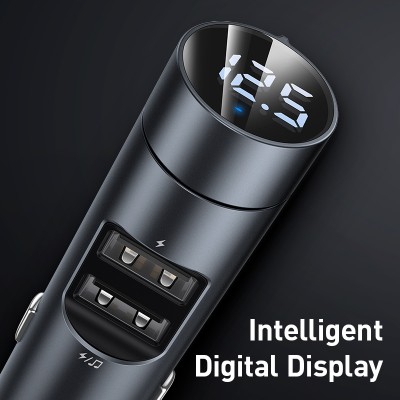 FM - Трансмиттер BASEUS Energy Column, 2*USB, 3.1A, серый, с дисплеем FM - Трансмиттер BASEUS Energy Column, 2*USB, 3.1A, серый, с дисплеем