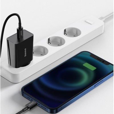 Зарядное устройство BASEUS Speed Mini USB-C, 3A, черный, 20W Зарядное устройство BASEUS Speed Mini USB-C, 3A, черный, 20W