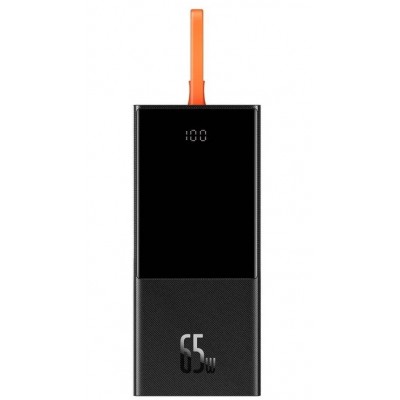 Портативный аккумулятор BASEUS Elf Digital Display 65W, 3A, 20000 мА⋅ч, черный Портативный аккумулятор BASEUS Elf Digital Display 65W, 3A, 20000 мА⋅ч, черный