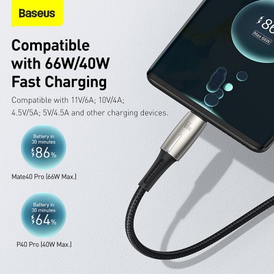 Кабель USB BASEUS Water Drop-shaped Lamp SuperCharge, USB - Type-C, 6A, 2 м, черный Кабель USB BASEUS Water Drop-shaped Lamp SuperCharge, USB - Type-C, 6A, 2 м, черный