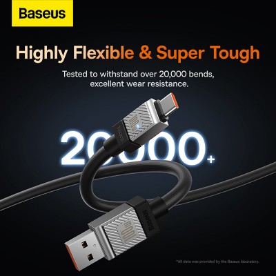 Кабель USB BASEUS CoolPlay Series Fast Charging, USB - Type-C, 100W, 1 м, черный Кабель USB BASEUS CoolPlay Series Fast Charging, USB - Type-C, 100W, 1 м, черный