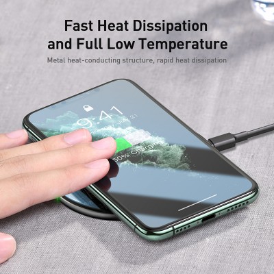 Беспроводное зарядное устройство BASEUS Simple, 2A, 15W, прозрачный, для Type-C Беспроводное зарядное устройство BASEUS Simple, 2A, 15W, прозрачный, для Type-C