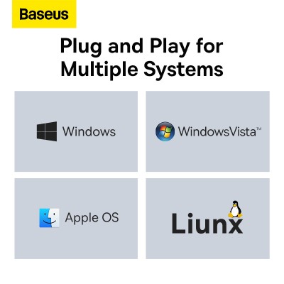 Переходник/Адаптер BASEUS Lite Series 6-Port, Разветвитель, Type-C - 2*USB3.0+HDMI+PD+SD/TF, черный Переходник/Адаптер BASEUS Lite Series 6-Port, Разветвитель, Type-C - 2*USB3.0+HDMI+PD+SD/TF, черный