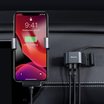 Кабель USB BASEUS Special Data Cable for Backseat (USB to iP+Dual USB), 3A, черный Кабель USB BASEUS Special Data Cable for Backseat (USB to iP+Dual USB), 3A, черный