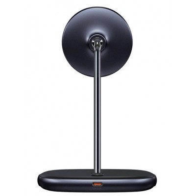 Беспроводное зарядное устройство BASEUS Swan 2-in-1 Wireless Magnetic Charging Bracket + Кабель USB-Type-C, 2A, 10W, чер Беспроводное зарядное устройство BASEUS Swan 2-in-1 Wireless Magnetic Charging Bracket + Кабель USB-Type-C, 2A, 10W, чер