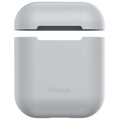 Чехол BASEUS Ultrathin для Airpods 1/2, серый Чехол BASEUS Ultrathin для Airpods 1/2, серый
