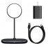 Беспроводное зарядное устройство BASEUS Swan 2-in-1 Wireless Magnetic Charging Bracket + Кабель USB-Type-C, 2A, 10W, чер Беспроводное зарядное устройство BASEUS Swan 2-in-1 Wireless Magnetic Charging Bracket + Кабель USB-Type-C, 2A, 10W, чер