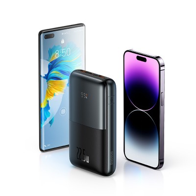 Портативный аккумулятор BASEUS Bipow Pro Digital Display Fast Charge 22.5W, 3A, 20000 мА⋅ч, черный Портативный аккумулятор BASEUS Bipow Pro Digital Display Fast Charge 22.5W, 3A, 20000 мА⋅ч, черный