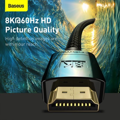 Кабель HDMI BASEUS High Definition (Zinc alloy), HDMI 8K- HDMI 8K, 1 м, черный Кабель HDMI BASEUS High Definition (Zinc alloy), HDMI 8K- HDMI 8K, 1 м, черный