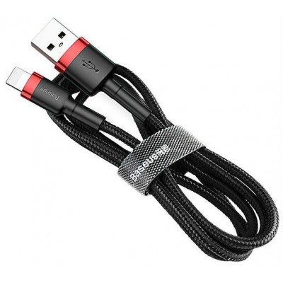 Кабель USB BASEUS Cafule, USB - Lightning, 2.4А, 1 м, красный+черный, special edition Кабель USB BASEUS Cafule, USB - Lightning, 2.4А, 1 м, красный+черный, special edition