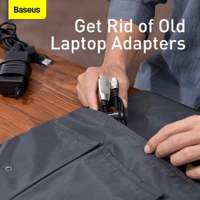 Кабель USB-C BASEUS Flash Series One-for-two, Type-C - Type-C+ DC square head, 5A, 2 м, черный Кабель USB-C BASEUS Flash Series One-for-two, Type-C - Type-C+ DC square head, 5A, 2 м, черный