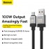 Кабель USB BASEUS CoolPlay Series Fast Charging, USB - Type-C, 100W, 1 м, черный Кабель USB BASEUS CoolPlay Series Fast Charging, USB - Type-C, 100W, 1 м, черный