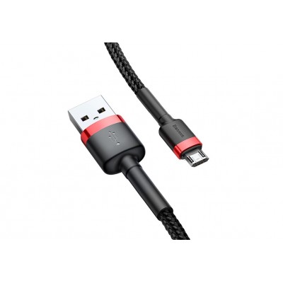 Кабель USB BASEUS Cafule, USB - MicroUSB, 1.5А, 2 м, красный+черный Кабель USB BASEUS Cafule, USB - MicroUSB, 1.5А, 2 м, красный+черный