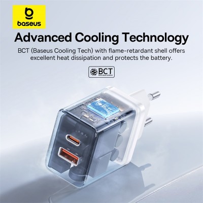 Зарядное устройство BASEUS Cube Fast Charger USB+Type-C, 20W, белый Зарядное устройство BASEUS Cube Fast Charger USB+Type-C, 20W, белый