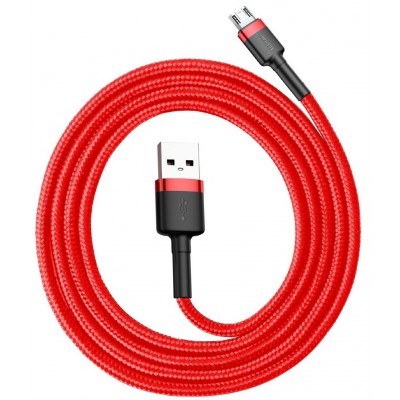 Кабель USB BASEUS Cafule, USB - MicroUSB, 2.4А, 1 м, красный+красный Кабель USB BASEUS Cafule, USB - MicroUSB, 2.4А, 1 м, красный+красный