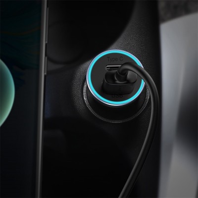 Автомобильное зарядное устройство BASEUS Golden Contactor Pro Dual, USB+USB-C, 3A, темно-серый Автомобильное зарядное устройство BASEUS Golden Contactor Pro Dual, USB+USB-C, 3A, темно-серый