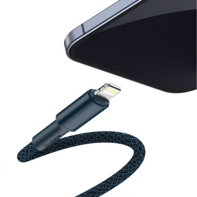 Кабель USB-C BASEUS High Density Braided, Type-C - Lightning, 20W, 1 м, синий Кабель USB-C BASEUS High Density Braided, Type-C - Lightning, 20W, 1 м, синий