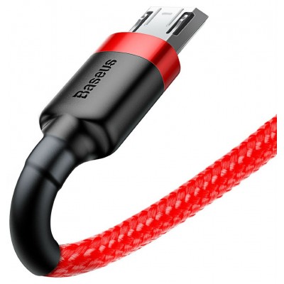 Кабель USB BASEUS Cafule, USB - MicroUSB, 2.4А, 1 м, красный+красный Кабель USB BASEUS Cafule, USB - MicroUSB, 2.4А, 1 м, красный+красный