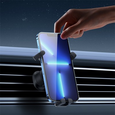 Автомобильный держатель BASEUS Stable Gravitational (Air Outlet version), черный, на воздуховод Автомобильный держатель BASEUS Stable Gravitational (Air Outlet version), черный, на воздуховод
