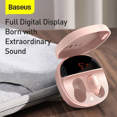 Беспроводные наушники BASEUS Encok WM01 Plus, Bluetooth, 40 мАч, розовый Беспроводные наушники BASEUS Encok WM01 Plus, Bluetooth, 40 мАч, розовый