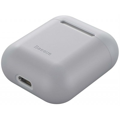 Чехол BASEUS Ultrathin для Airpods 1/2, серый Чехол BASEUS Ultrathin для Airpods 1/2, серый
