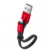 Кабель USB BASEUS Nimble Portable, USB - Lightning, 2А, 23 см, черный+красный