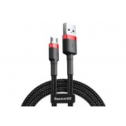 Кабель USB BASEUS Cafule, USB - MicroUSB, 1.5А, 2 м, красный+черный