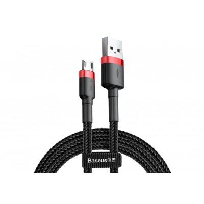 Кабель USB BASEUS Cafule, USB - MicroUSB, 1.5А, 2 м, красный+черный Кабель USB BASEUS Cafule, USB - MicroUSB, 1.5А, 2 м, красный+черный