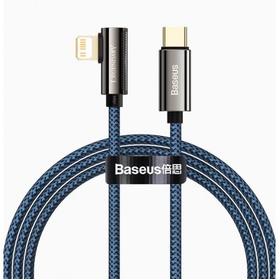 Кабель USB-C BASEUS Legend Series Elbow, Type-C - Lightning, 20W, 2 м, синий Кабель USB-C BASEUS Legend Series Elbow, Type-C - Lightning, 20W, 2 м, синий