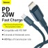 Кабель USB-C BASEUS High Density Braided, Type-C - Lightning, 20W, 1 м, синий Кабель USB-C BASEUS High Density Braided, Type-C - Lightning, 20W, 1 м, синий