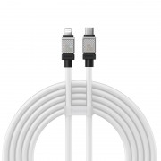 Кабель USB-C BASEUS CoolPlay Series Fast Charging, Type-C - Lightning, 20W, 2 м, белый