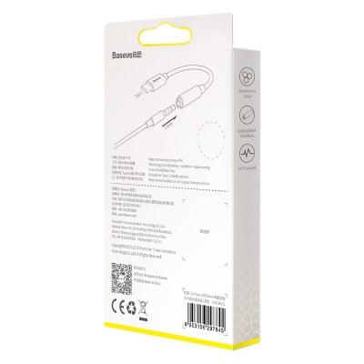 Переходник/Адаптер BASEUS Female L54, Type-C - 3.5 AUX, черный Переходник/Адаптер BASEUS Female L54, Type-C - 3.5 AUX, черный