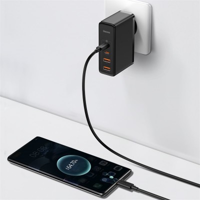 Зарядное устройство BASEUS GaN2 Pro Quick Charger 2*USB+2*USB-C, 5A, 100W, черный Зарядное устройство BASEUS GaN2 Pro Quick Charger 2*USB+2*USB-C, 5A, 100W, черный