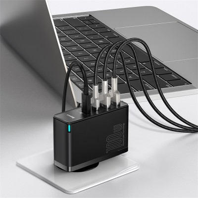 Зарядное устройство BASEUS GaN2 Pro Quick Charger 2*USB+2*USB-C, 5A, 100W, черный Зарядное устройство BASEUS GaN2 Pro Quick Charger 2*USB+2*USB-C, 5A, 100W, черный