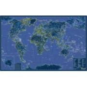 Карта мира. Светящаяся в темноте