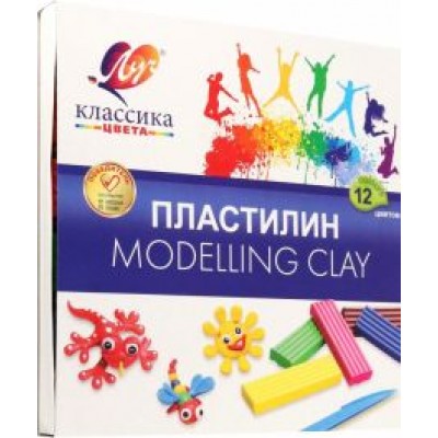 Пластилин Детство, 12 цветов Пластилин Детство, 12 цветов