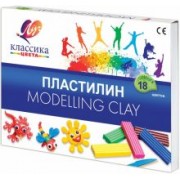 Пластилин детский Классика, 18 цветов