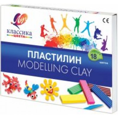Пластилин детский Классика, 18 цветов Пластилин детский Классика, 18 цветов
