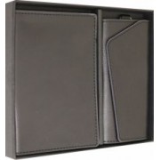 Набор подарочный Шеврет, обложка для паспорта, ключница, черный