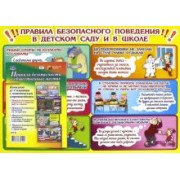 Комплект из 4 плакатов. Правила безопасности в общественных местах. + Методическое пособие. ФГОС