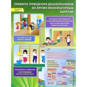 Комплект плакатов. Правила поведения дошкольников во время физкультурных занятий. ФГОС